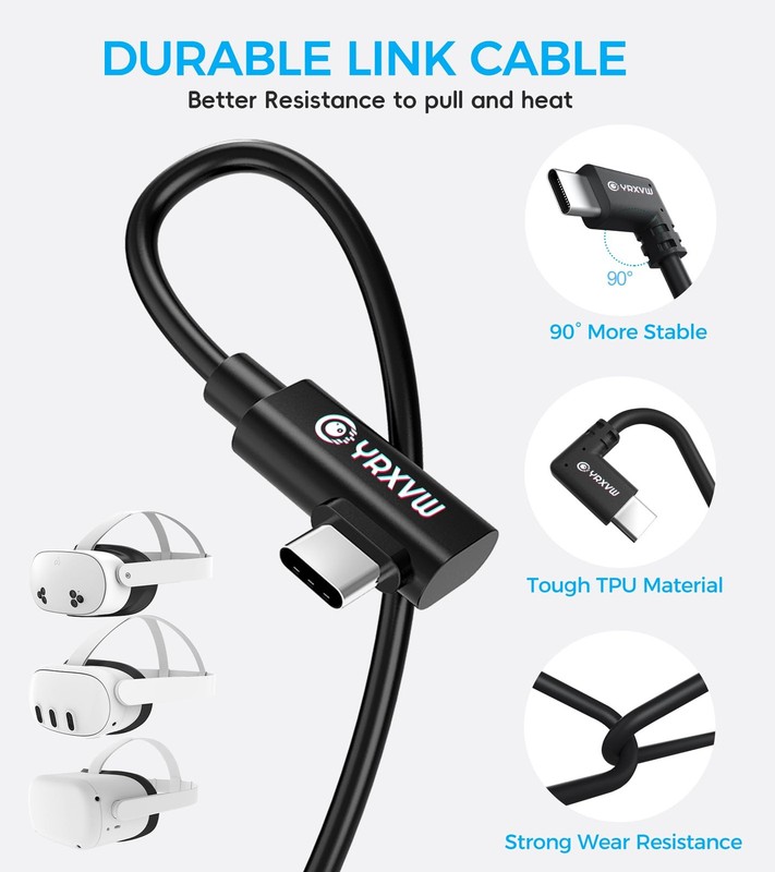 Link Cable 16FT for Meta/Oculus Quest 3S/Quest 3/Quest 2/, High Speed Data Tr... gallery