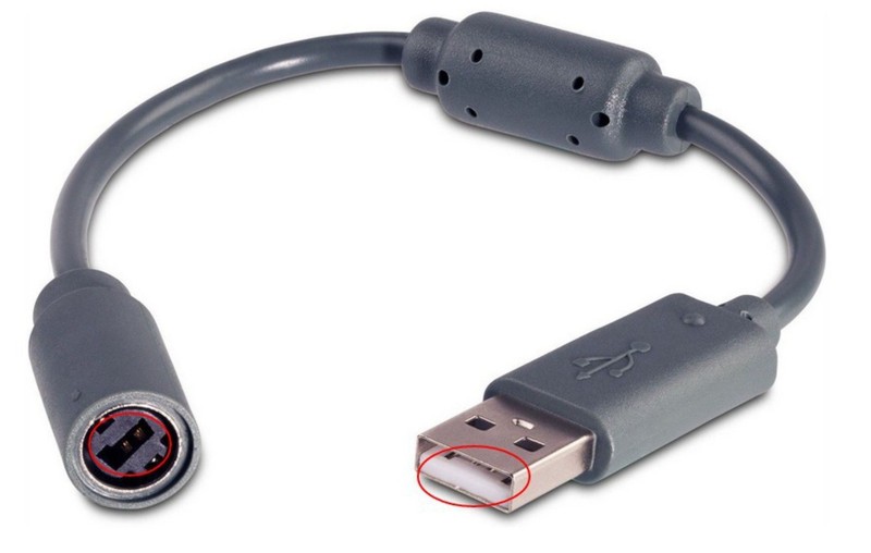 USB Converter Cable for Xbox 360 Wired Controller Adapter with CE gallery