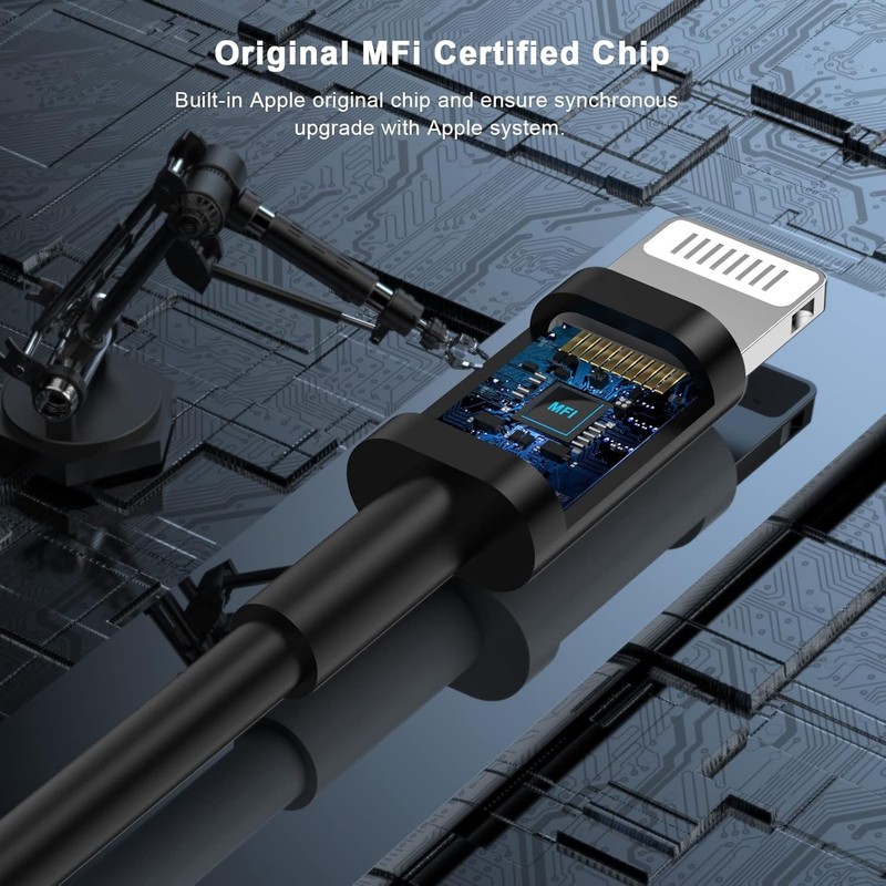 Lightning to 30 Pin Adapter for iPhone, [Apple MFi Certified] 8-Pin to 30-Pin gallery