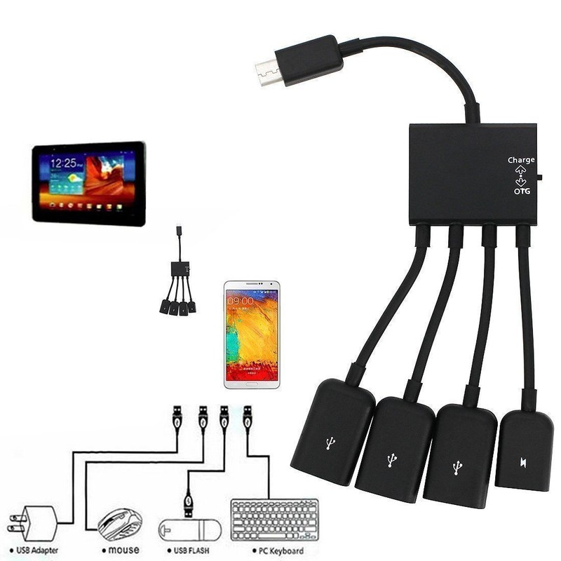 4in1 Micro USB OTG Charge HUB Cable for Sony Xperia Z3 Z2 Z1 NX-02D S-Series Tab gallery