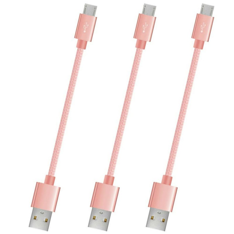 Short Micro USB to USB Fast Charger Cable Cords, High Speed Data and Charging…