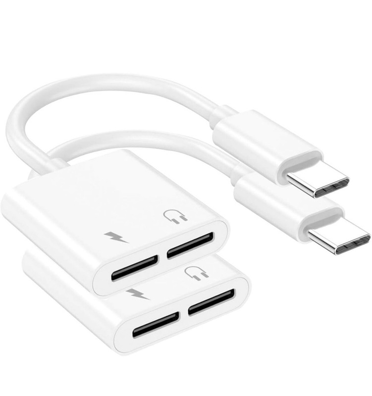 iPhone 15/MacBook Adapter Charging+Headphone Port