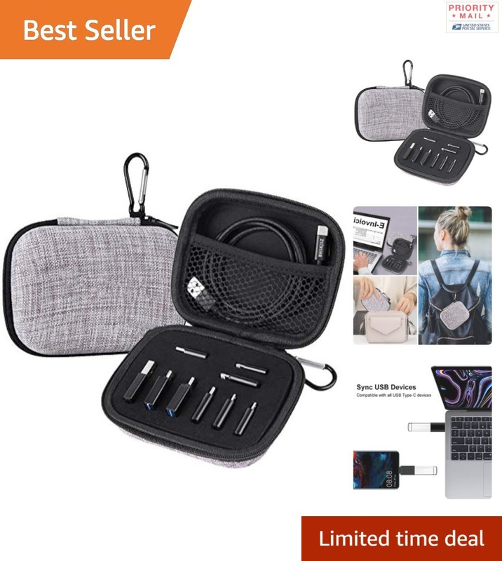 Durable Type C Adapter Kit 10 Piece Micro USB and USB OTG Accessories with Case