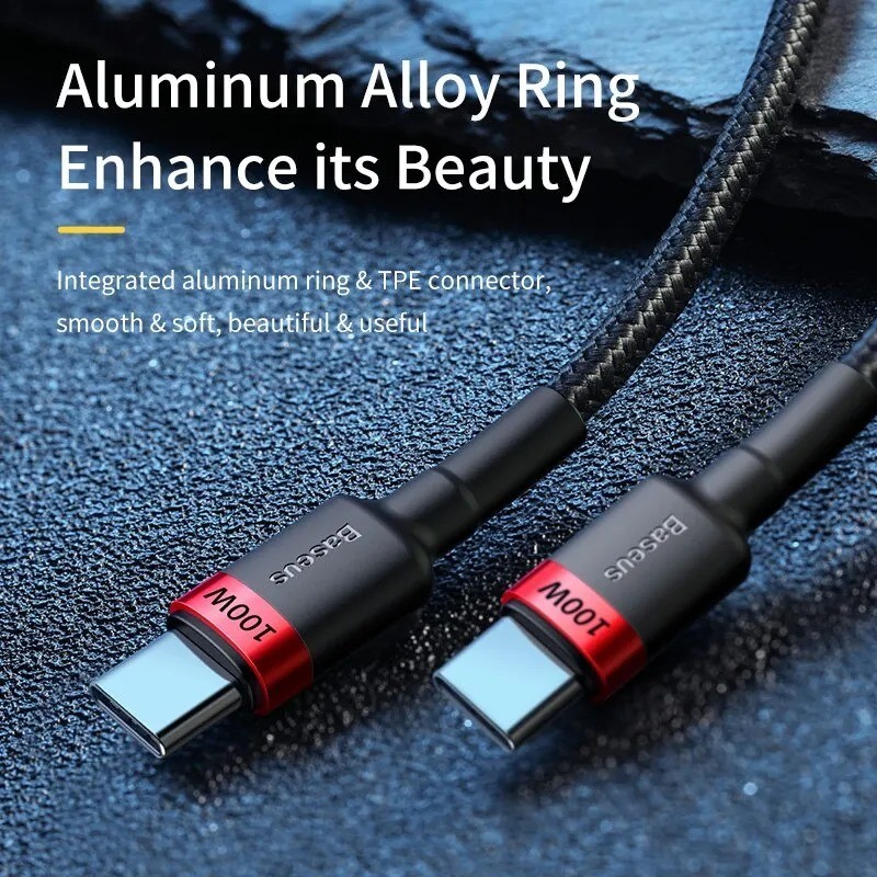 Baseus USB C to USB C 100W PD Fast Charging Cable 5A for iPhone MacBook Samsung gallery