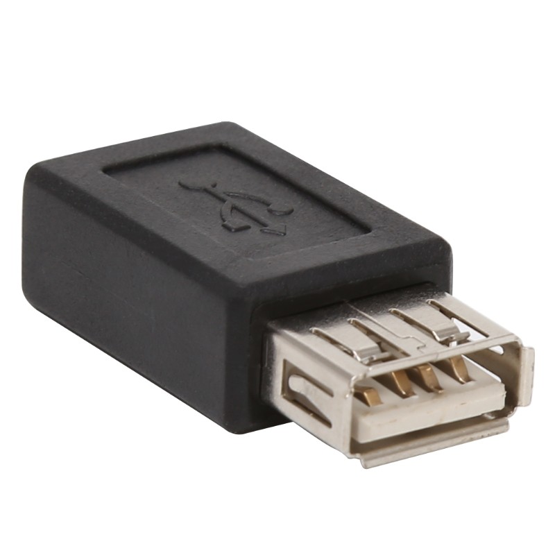 USB 2.0 Type A to Mini USB 5-Pin Type B Female/Female Adapter - 2 Pack, Black gallery