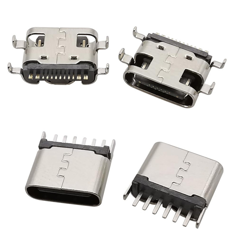 100Pcs USB Type C Female Socket 6Pin 16Pin Connector Type-C USB 3.1 Charging Doc gallery