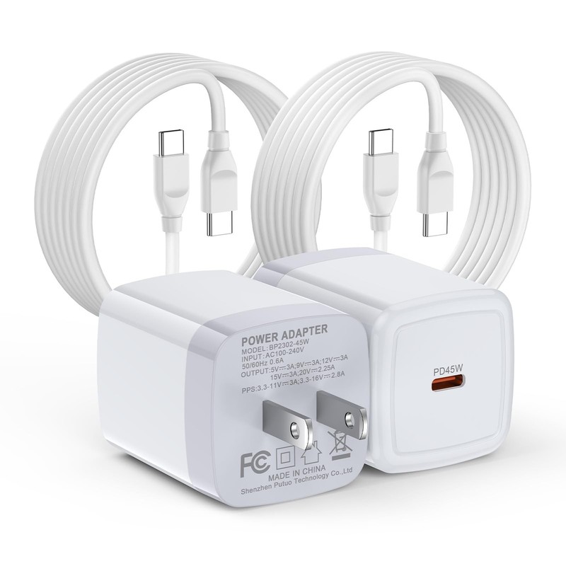 45W USB C Fast Charger for iPhone 17e 17 Pro Max 17 Pro 16 Wall Adapter Plug