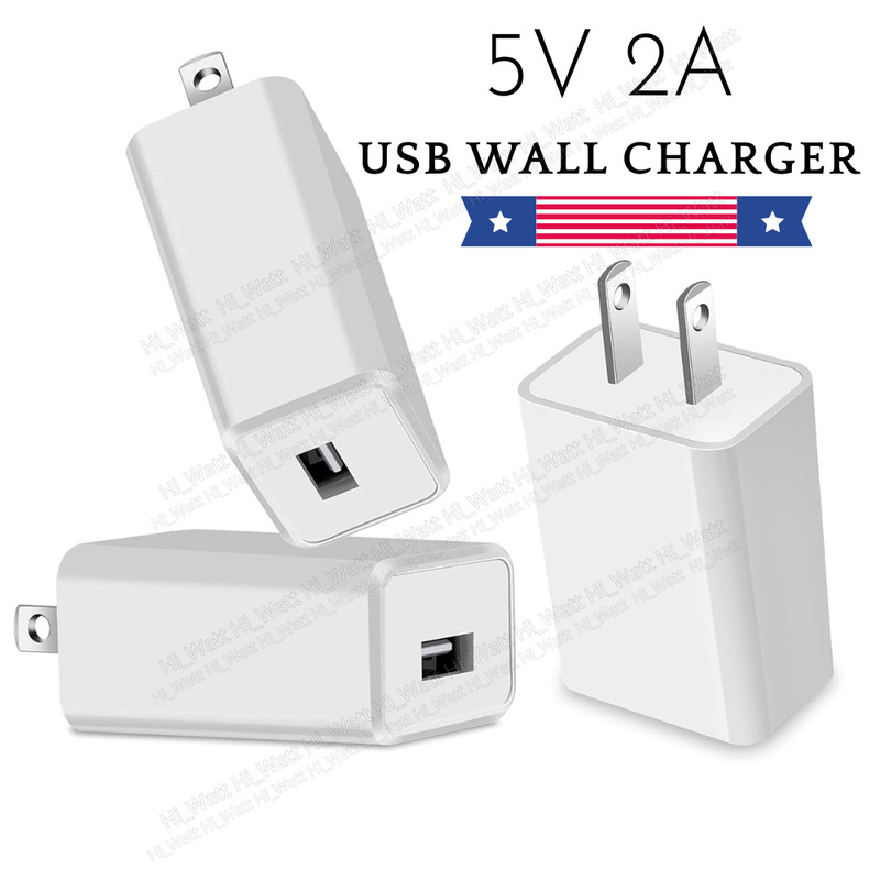 3Pack Lot 5V 2A USB Port Jack Wall Charger 5 Volt v 2 Amp AC to DC Power Adapter