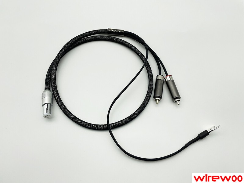 wirewoo Pure solid silver Tonarm Cable 5 Pin DIN & RCA Phono Calbe