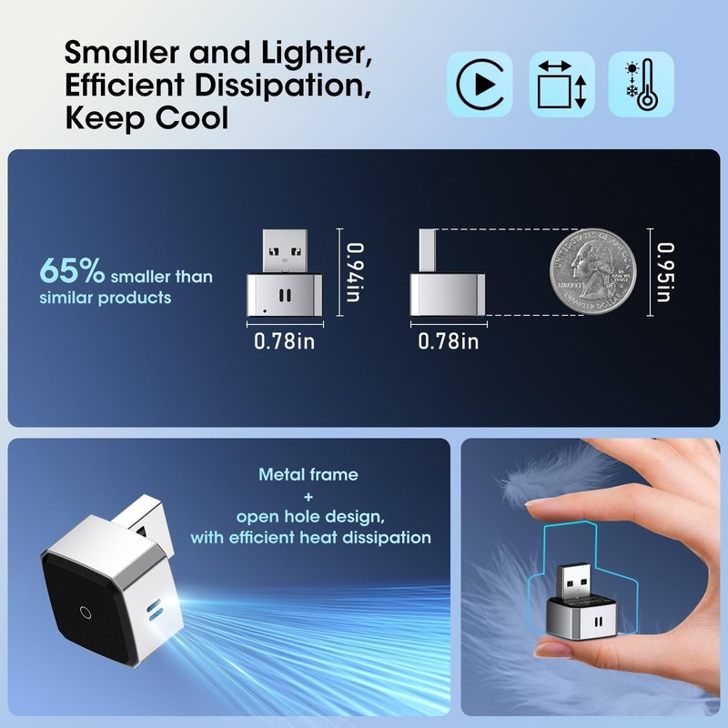 Wireless CarPlay Adapter for iPhone - Convert Wired to Wireless, Mini Size, Plug gallery