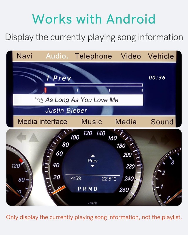 Bluetooth Car Audio Adapter for 2008-2012 Mercedes-Benz with AMI Port, Blueto... gallery