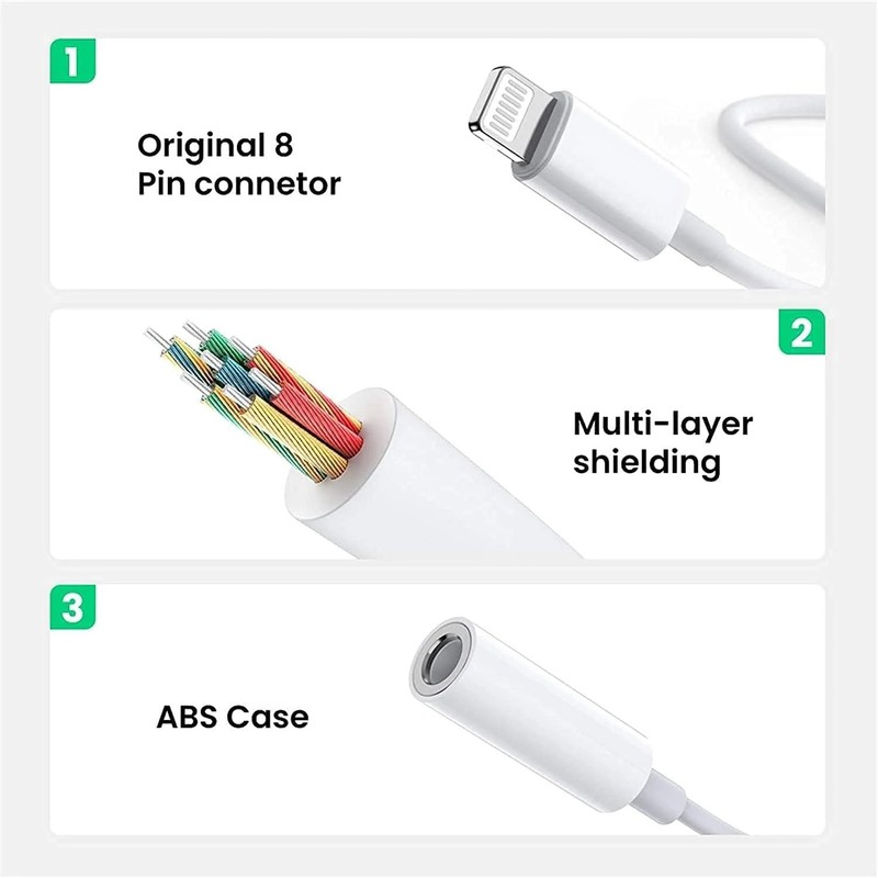 [Apple MFi Certified] Apple Lightning to 3.5 mm Headphone Jack Adapter, 2 Pack i gallery
