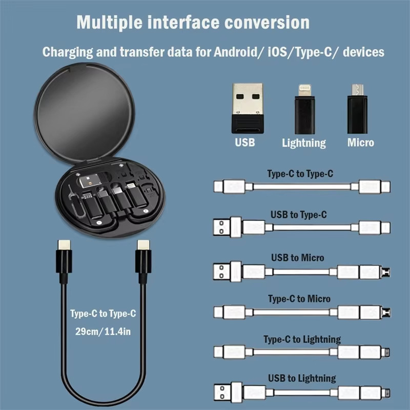 Portable Multi-functional Data Cable Storage Box, 60W Fast Charging Mobile Phone gallery