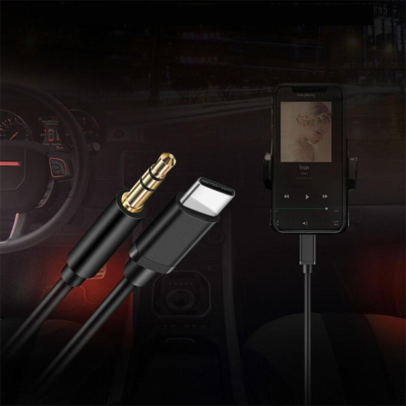 2PCS USB C TO 3.5mm Jack Cord Car Stereo Transfer Audio Aux Cable For Samsung gallery