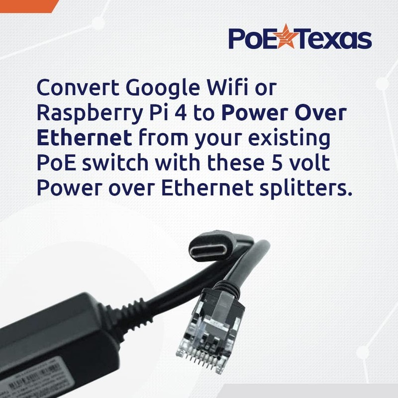 PoE Power for USB-Devices, Including Google WiFi & Raspberry Pi – for POS Sys... gallery