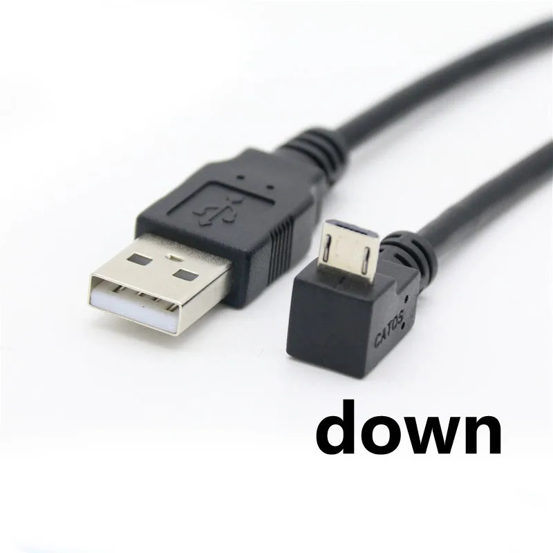 30Cm USB 2.0 a Male to Left Right 90 Degree Angle Micro Usb Cable Cord USB Data gallery