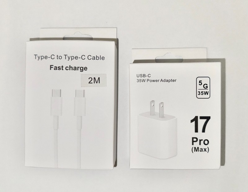 USB C to USB C Charging Cable and USB C Charger Block, 35W iPhone Fast Charge