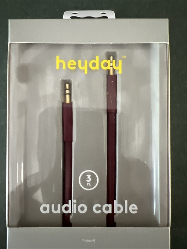 Heyday Audio Cable 3 ft. Red Model# AUD13A505 Brand-New