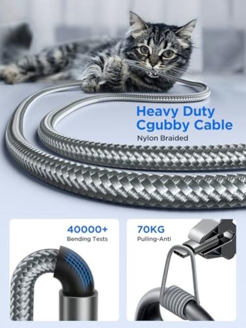 USB C Cable 10 FT 2Pack USB A to USB C 3A Fast Charging 10FT Long Type C Gray gallery
