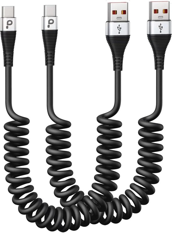 USB C Charging Cable 3ft Coiled Fast Data Transfer for Galaxy S20 S10 Note 10