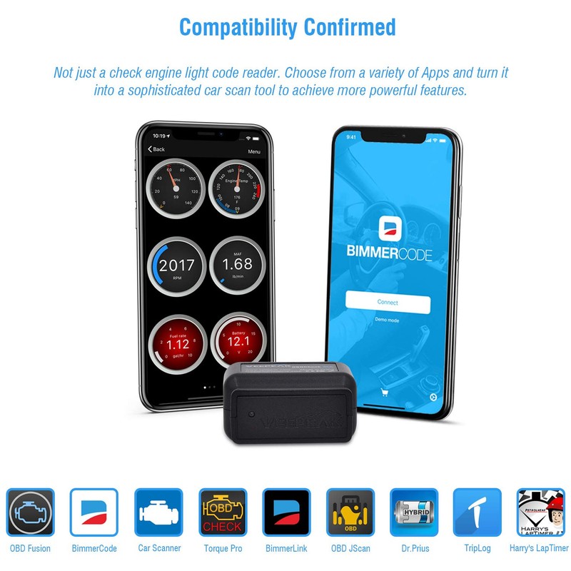 Veepeak OBDCheck BLE OBD2 Bluetooth Scanner Auto OBD II Diagnostic Scan Tool gallery