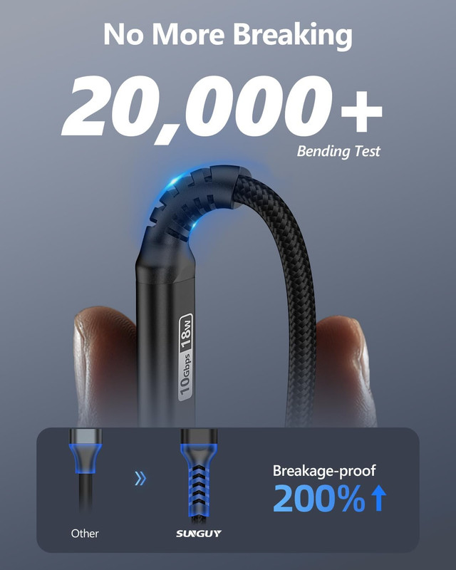 10Gbps Android Auto USB Cable 3FT, 3A USB C 3.1 Gen2 Cable Data gallery