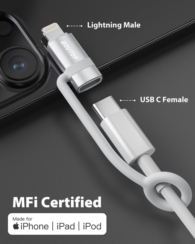 [MFi Certified] USB to Lightning Adapter, to Lightning Adapter 36W PD Fast Ch... gallery