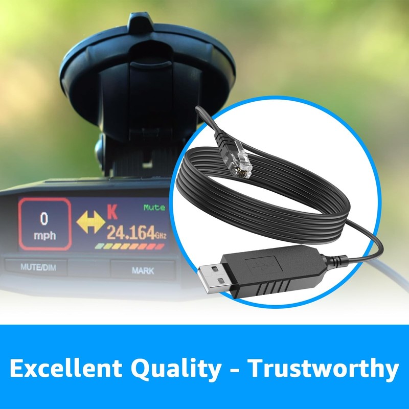 6.5FT USB to RJ11 for Uniden Radar Detector Power Cable gallery