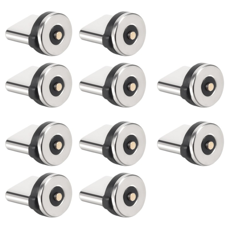 5X(10PC/SET Round Magnetic Cable Plug 8 Pin Type-C Plugs Fast Charging8596