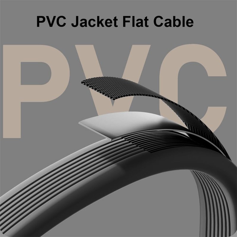 90 Degree Micro USB2.0 Male to Male 5Pin Ultra Slim Flat Charging Cable 16cm gallery