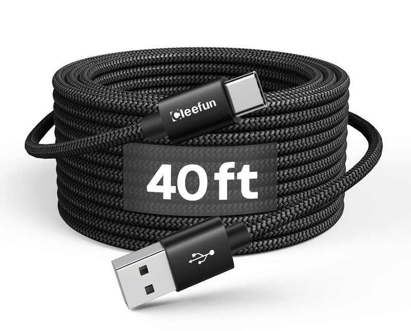 CLEEFUN 20ft USB-C Cable | Long Nylon Braided Charging Cord gallery
