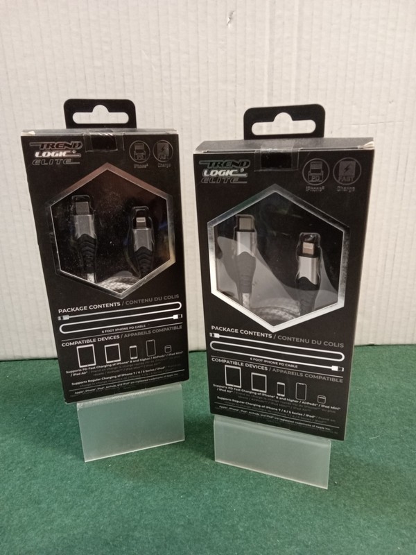 Trend Logic Elite 6′ Sky-Electricity-Style Cable for Apple Devices 2X Lot NEW