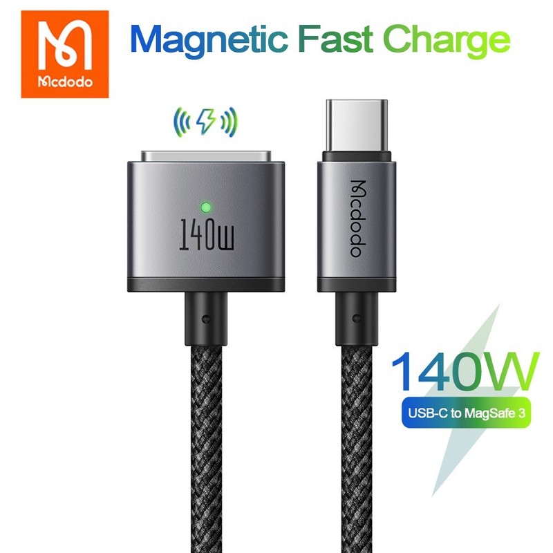 Mcdodo Magnetic Cable PD 140W USB-C to MagSaf* 3 Fast Charge For Macbook Pro Air