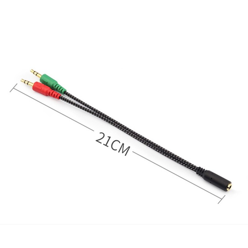 Female To 2 Male Audio Adapter Headset Splitter Cable For Pc Laptop Microphone gallery