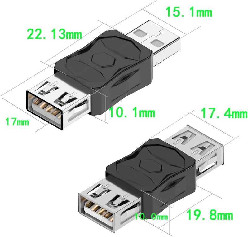 USB 2.0 Adapter Set Usb/Type C/Micro/Mini Male to Female Converter Connector 12 gallery