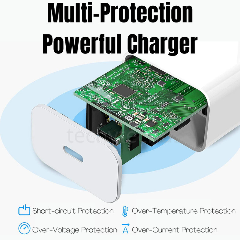Lot 20W Power Adapter PD Fast Wall Charger Cord For iPhone 14/13/12/11/XR/8 iPad gallery