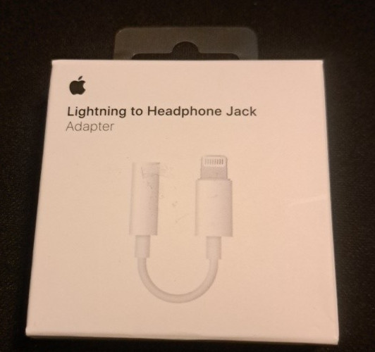 Apple Lightning-to-3.5mm Headphone Adapter for iPhone.