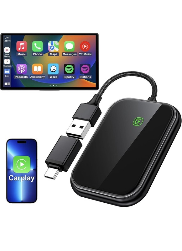 Carplay Adapter for iPhone, Converts Wired to Wireless Car Play Adapter Plug …