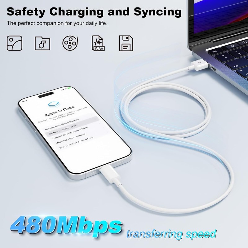 Fast Charger For iPhone 6 7 8 X XR XS 11 12 13 14 Wall Charger Adapter USB Cable gallery