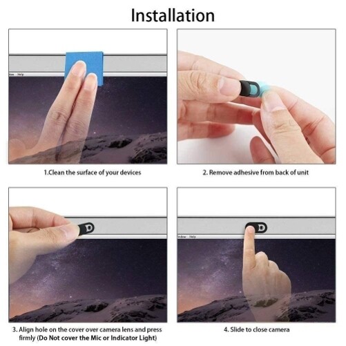 Privacy Camera Cover Security Blocker Webcam Closure Black for Phones gallery