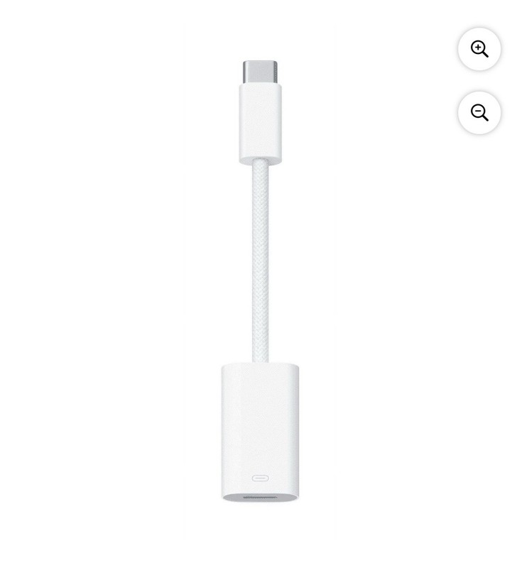 Apple USB-C to Lightning Adapter for iPhone 15 Series