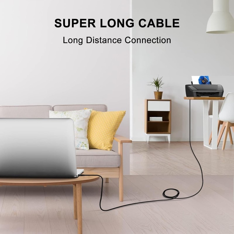 Printer Cable 20 feet,USB Type A Male to B Male Scanner Printer Cord High Spe... gallery
