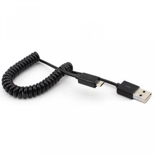 For Samsung Galaxy J1 J3 J7 USB CABLE COILED MICROUSB CHARGER CORD POWER WIRE gallery