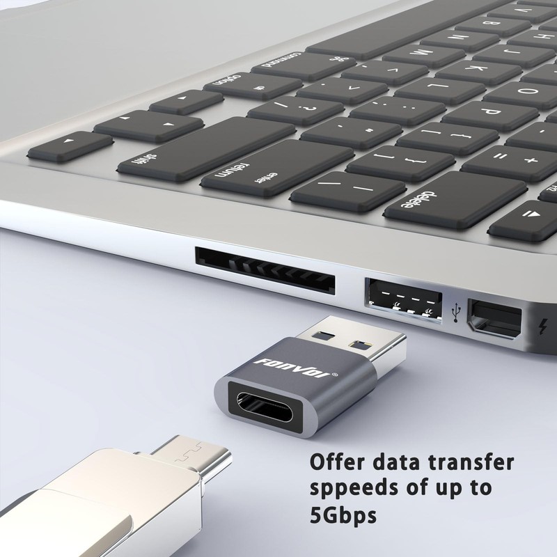 USB To USB C Adapter 4 Pack USB C Female To A Male Charger Converter Type C gallery