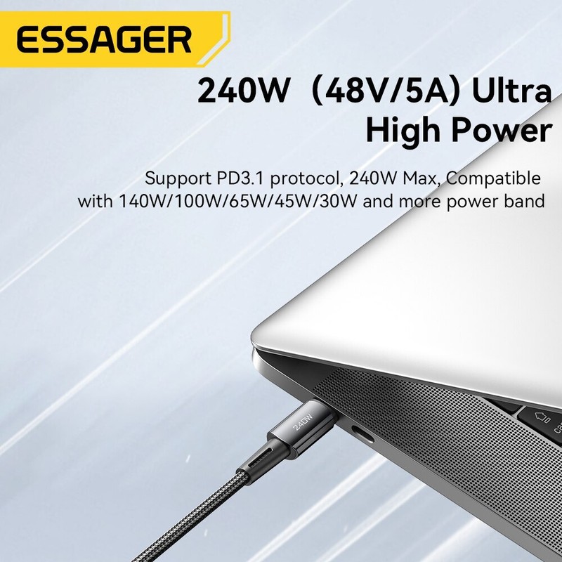 2PCS PD 240W Super Fast Charger USB Type C to Type C Cable Quick Charge Wire gallery