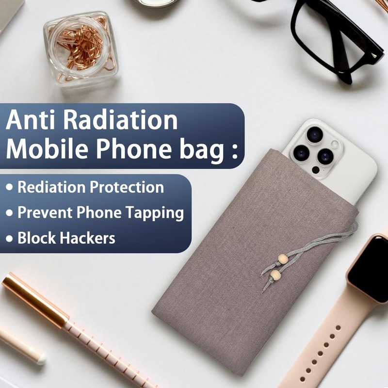 EMF Cell Phone Sleeve fo Phone Pouch, High-Shield EMF Blocking Pouch, 100% Si... gallery