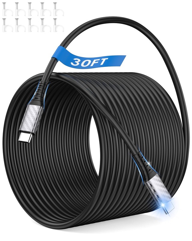 USB C Cable 30ft Long Heavy-Dury 60W 45W 25W PD Charge USBC Charger Charging …