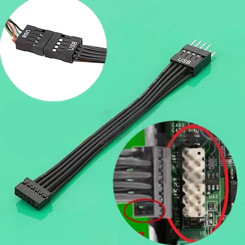 USB Switchig Cable Miin USB 9Pin to 11Pin Female Conversion Cable for Mainboard gallery