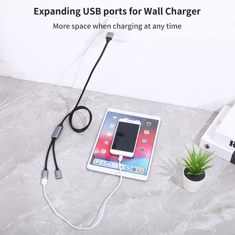 USB 3.0 Splitter Y Cable 3Ft, USB 1 Male to 2 Female Connector, Data and Char... gallery