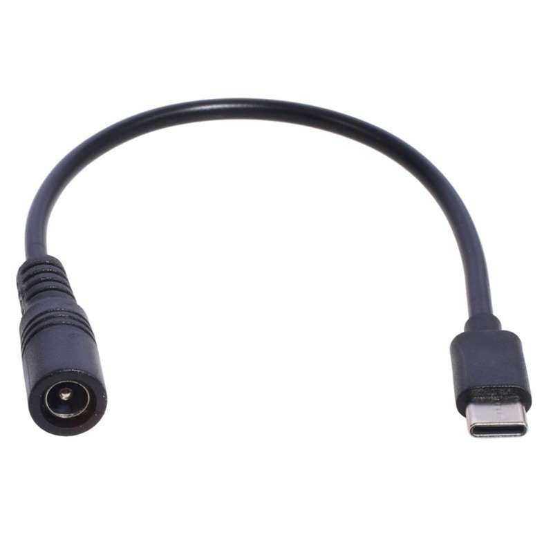 Type-C to DC Power Cable 5V DC 5.5 x 2.1mm Female to USB C Plug Charging Cable